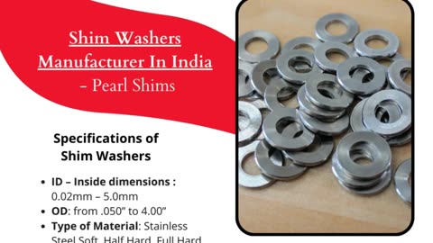 Stainless Steel Shims Manufacturers in India | Pearl Shims