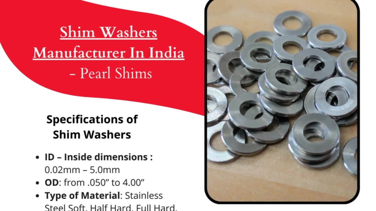 Stainless Steel Shims Manufacturers in India | Pearl Shims