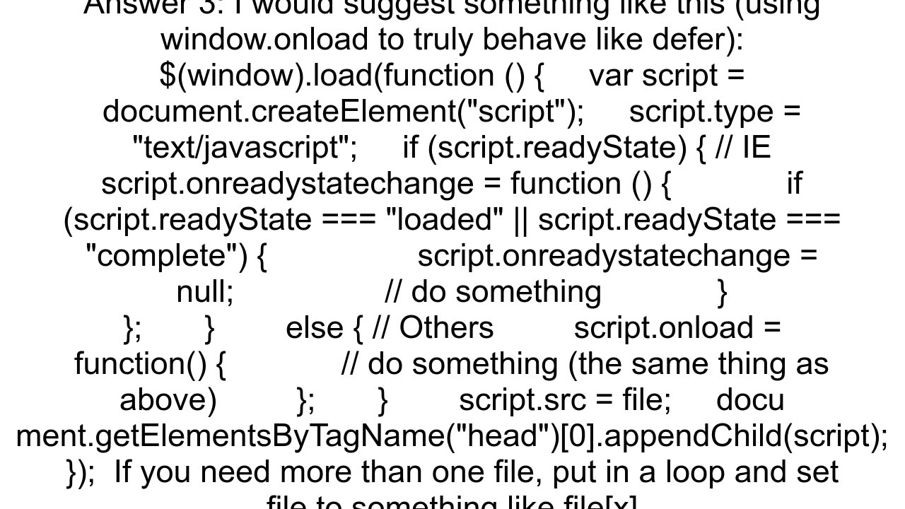 Is script defer reliable