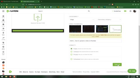 How to upload on Rumble