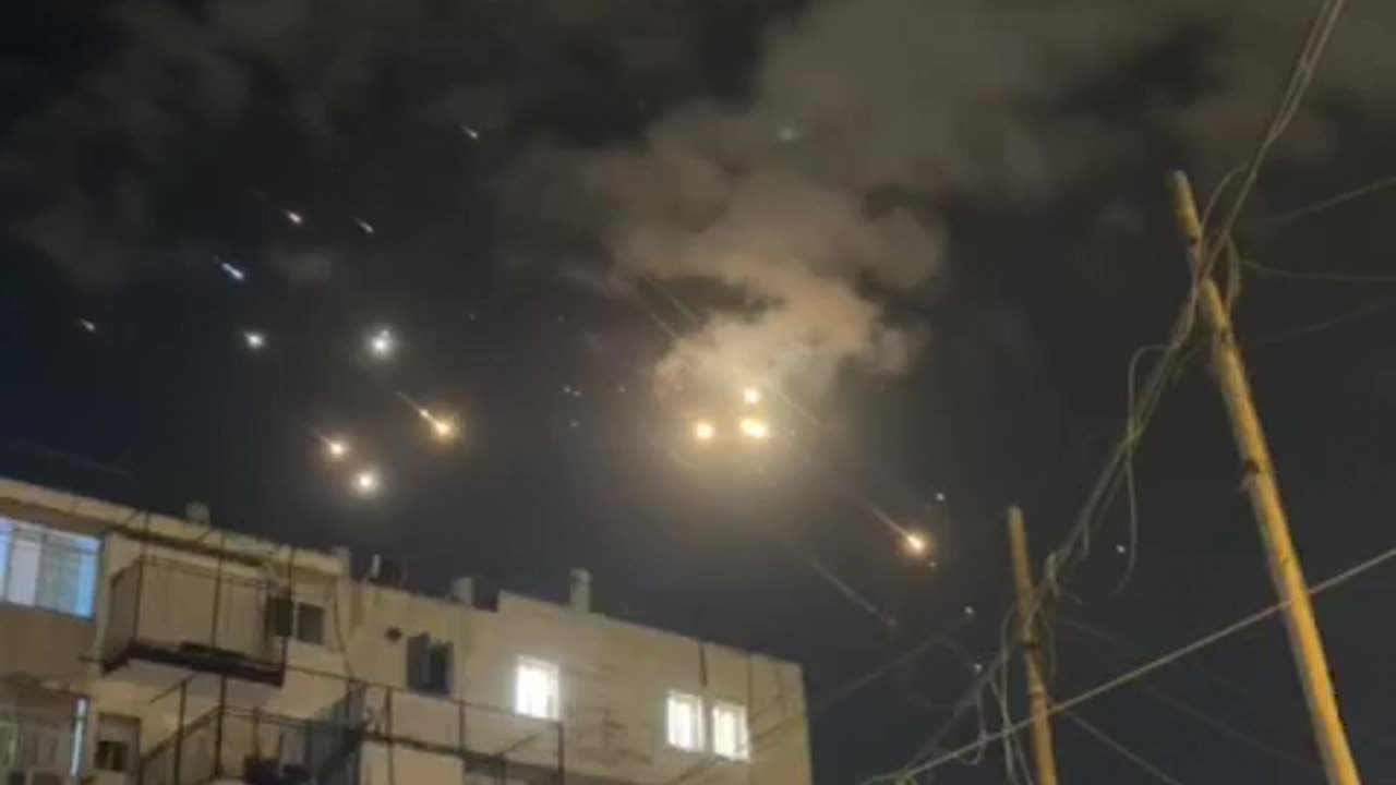 The view in Jerusalem as Iran fired ballistic missiles into Israel.