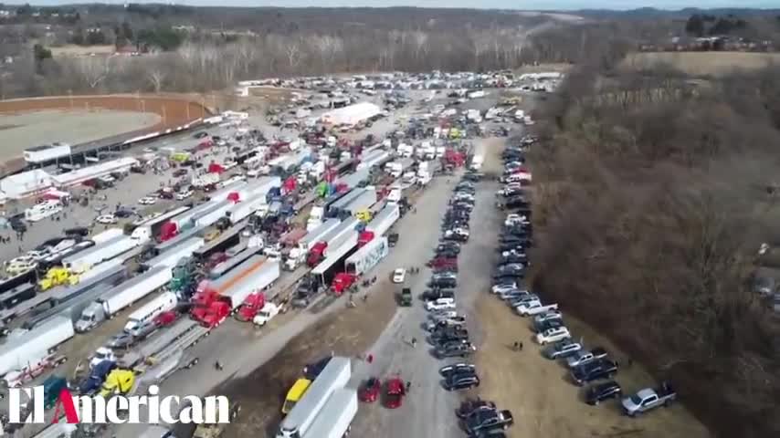 Drone Footage From Hagerstown, Maryland Showcases Just a Fraction of the People’s Convoy