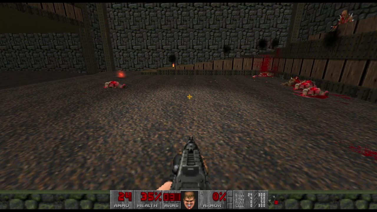 Brutal Doom 2 - Master Levels - Pistol Start - Hard Realism - The Garrison (GARRISON.WAD, level 6)