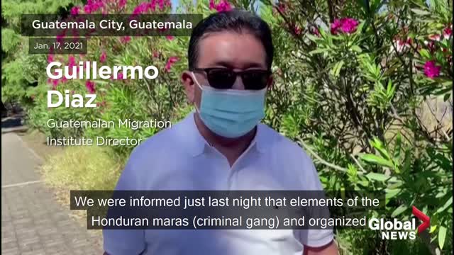 Guatemalan security forces clash with migrant caravan