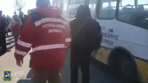 Column from Dmytrivka with 8 buses is already in Belogorodka