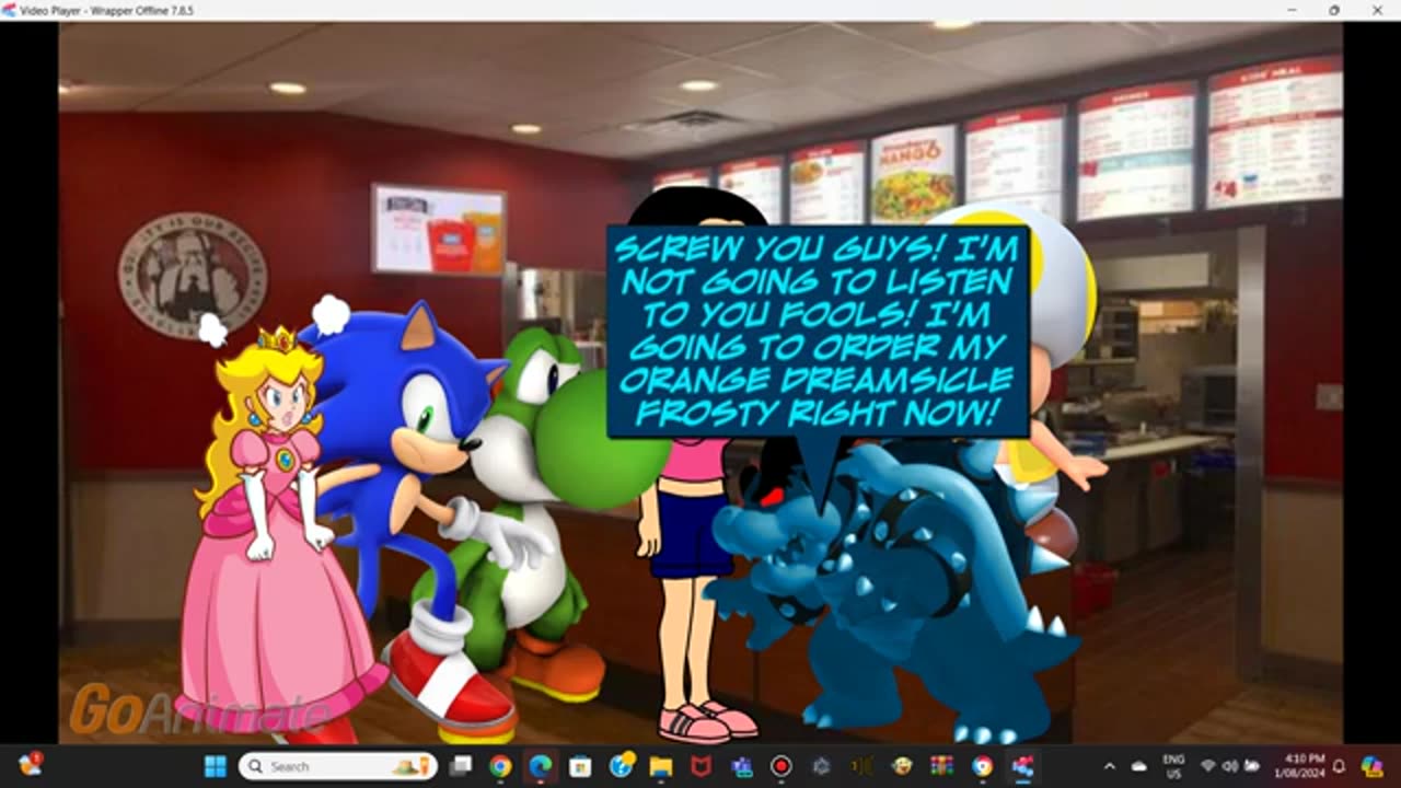 Dark Frost Bowser cuts in line at Wendy's/Grounded