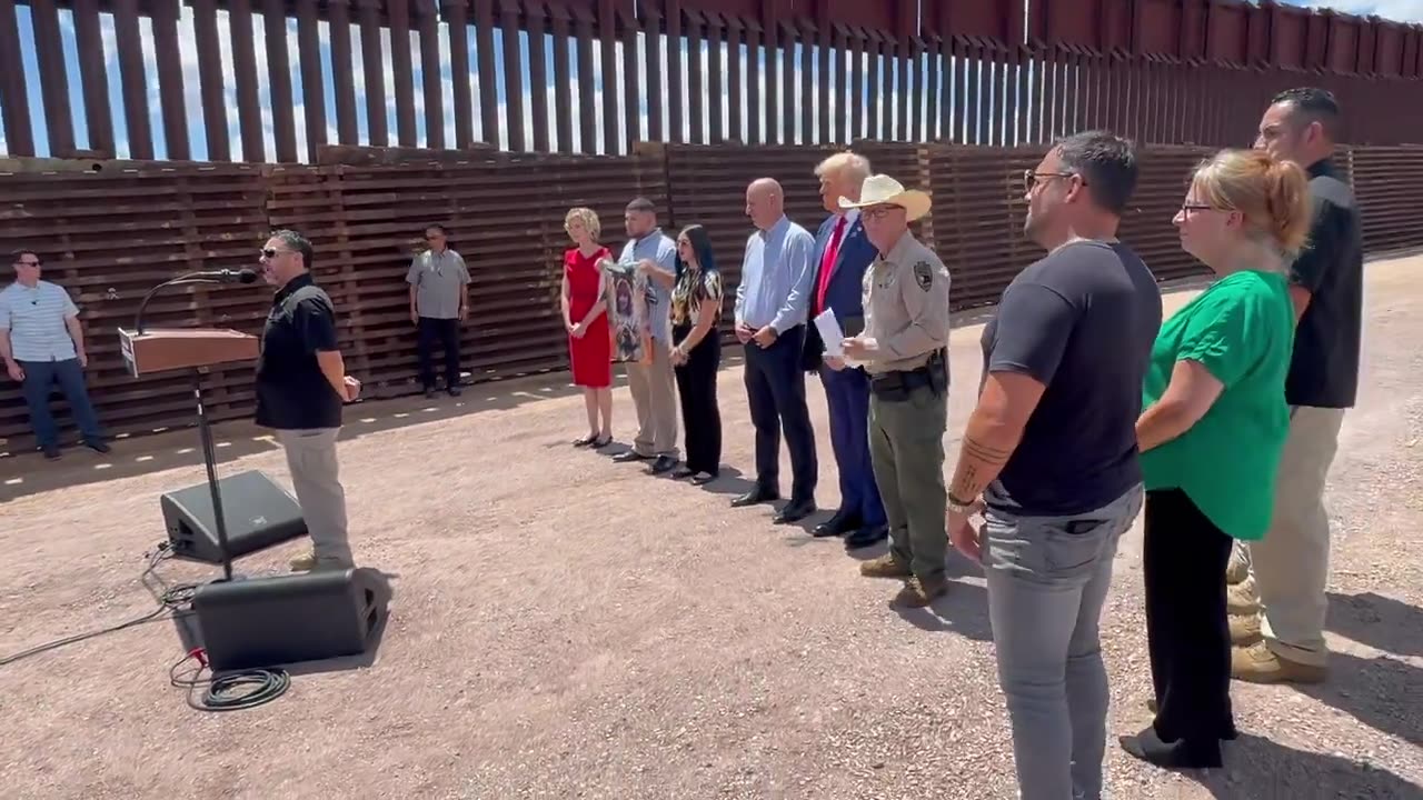 President Trump’s motorcade at the U.S. Mexico Border in Arizona