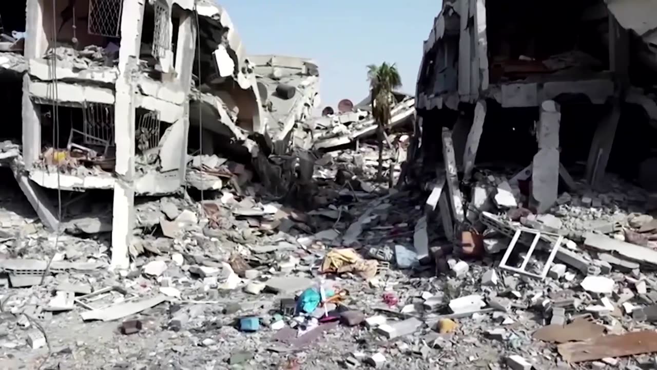 Drone shows destruction of seven weeks of Gaza war