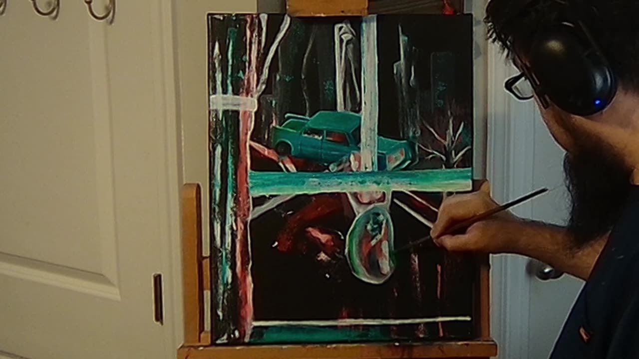 Watching Paint Dry Ep.2 (Same painting from ep 1)- Time-Lapsed Acrylic painting