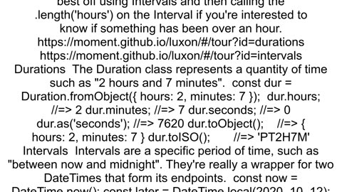 How to calculate a duration between two dates in luxon