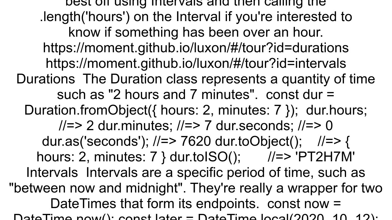 How to calculate a duration between two dates in luxon