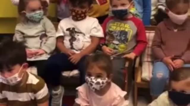 Sickening Video Shows Children Being Forced to Sing Pro-Mask Song