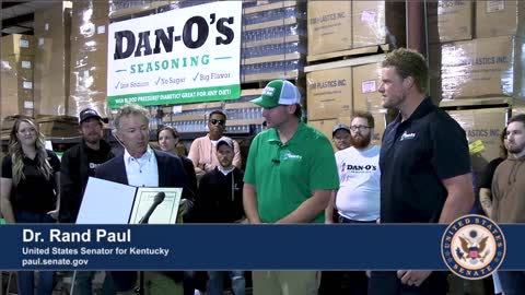 Dr. Paul Honors Dan-O's Seasoning as Senate Small Business of the Week - May 23, 2022
