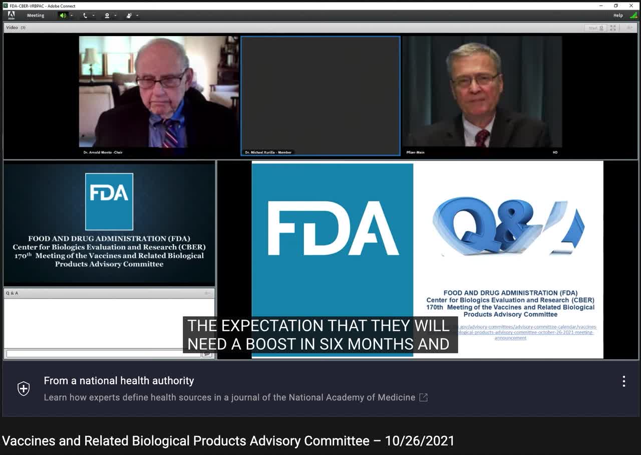 10/26 FDA Meeting: Pfizer on Boosters for Children 5 to <12