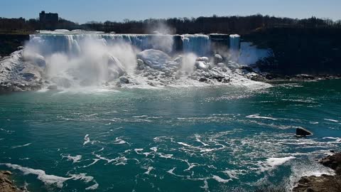 The sound of a waterfall
