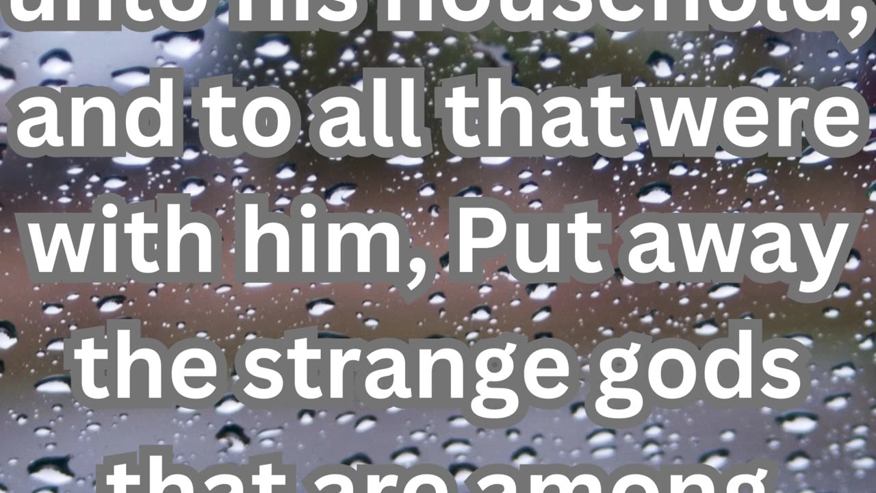 "Jacob Purifies His Household" Genesis 35:2.