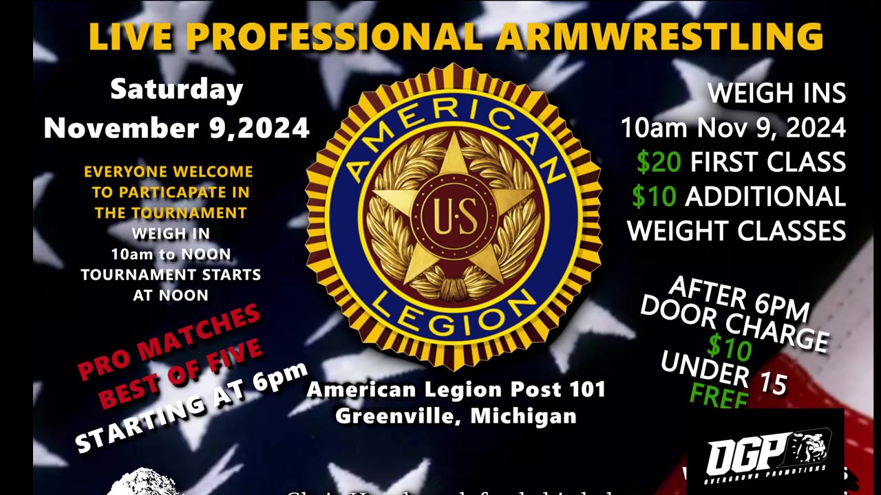 Atmwrestling at the American Legion Post 101