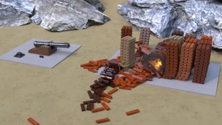 Blender cannon firing + explosion