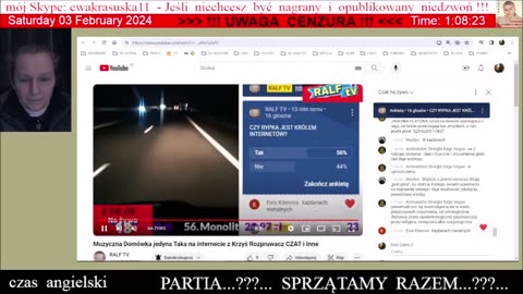 Ewka na RALF TV ciut pokazała swoje granice - tuż po północy 👮‍♀️ - 03.02.2024 rok