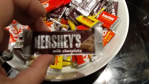 Eating Hershey's Milk Chocolate Snack Size, Dbn, MI, 11/8/23