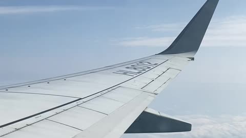 peaceful airplane view