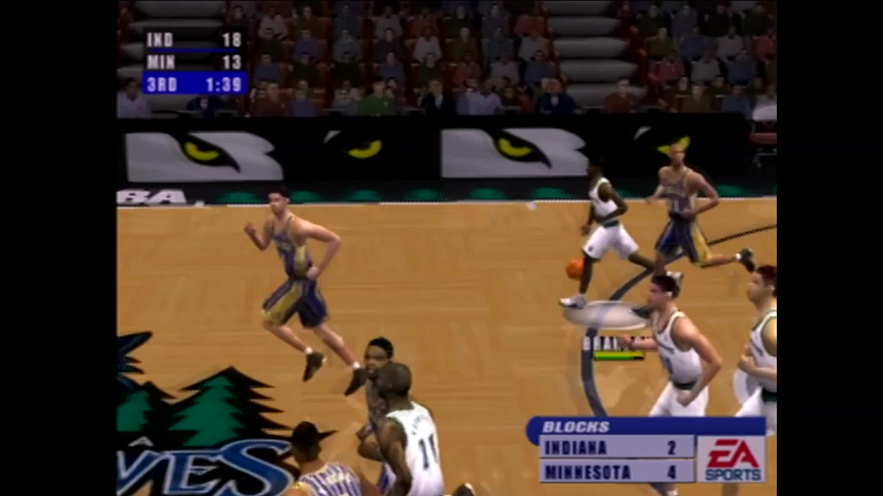 NBA Live 2001 (Ps2) Indiana Pacers vs Minnesota Timberwolves Part3