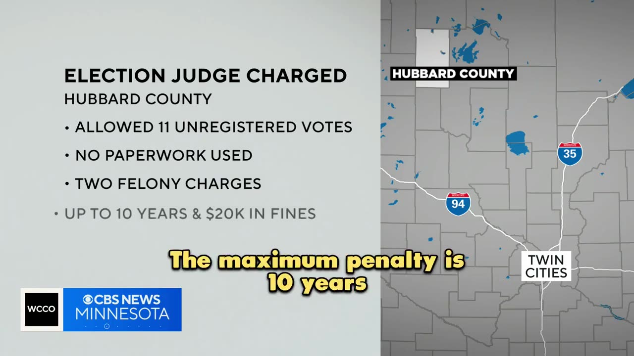 An election worker in Hubbard County, Minnesota, has just been arrested