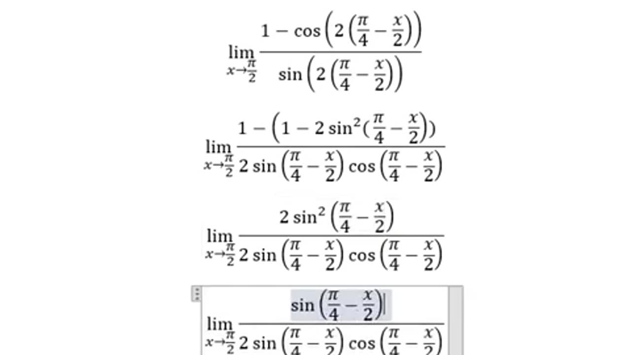 Calculus Help: Find the limits: lim (x→π/2)⁡ (1-sinx)/cosx - Without Using L'Hospital