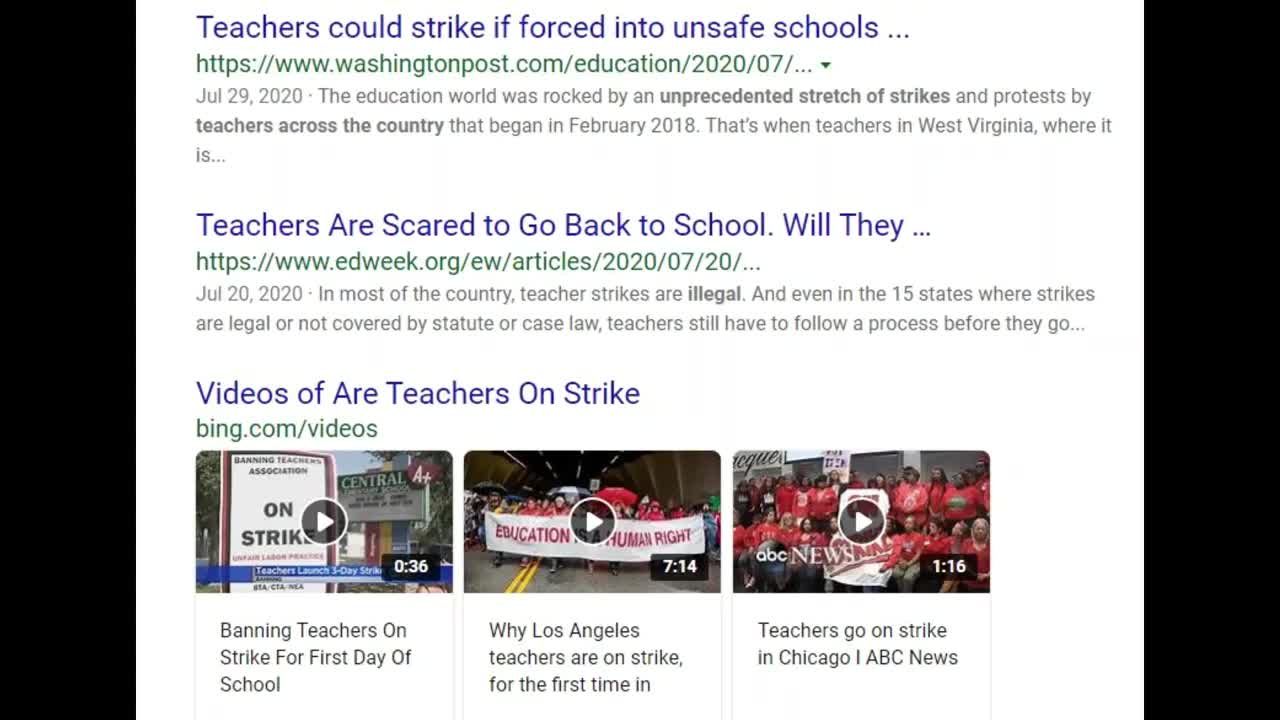 ARE TEACHERS ON STRIKE?!?