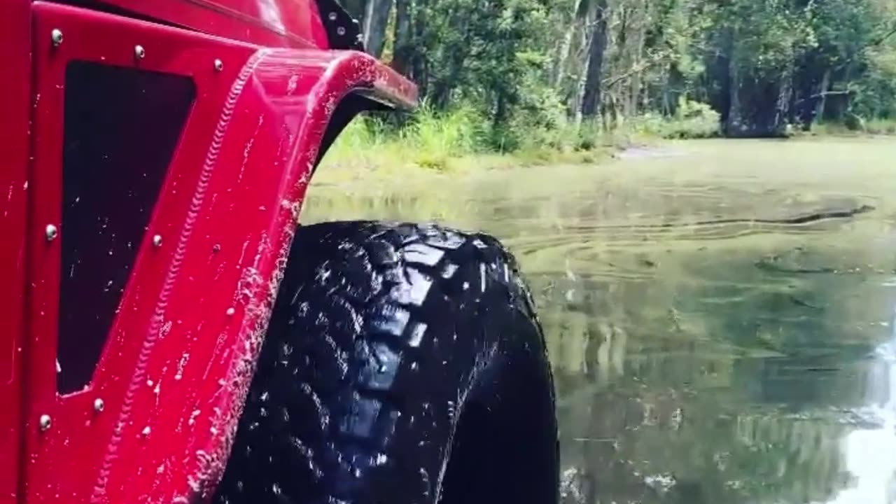 Jeep Takes A Swim