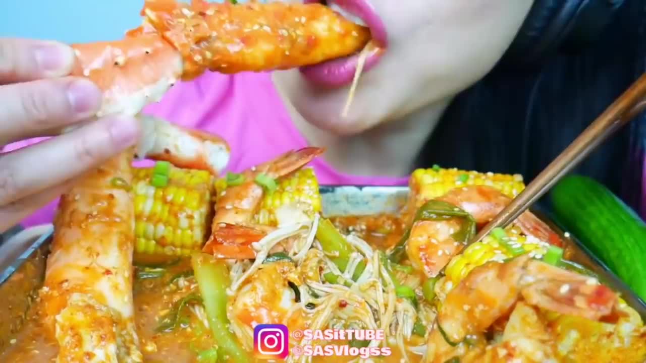 SAS-ASMR Seafood Boil Asmr Eating Compilation