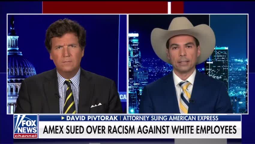 Tucker Carlson on AMEX getting sued over racism against white employees!!