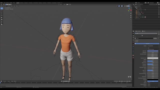 Let's model and render a 3D girl character with Blender! Step ten.