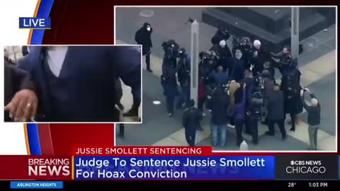 Jussie Smollett's Entourage SHOVES Journalists At Courthouse