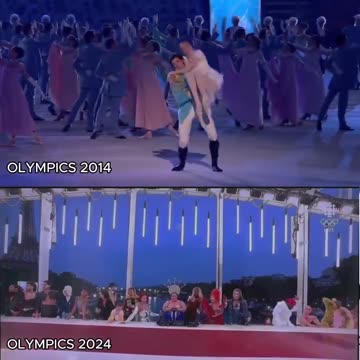 Two Olympic Opening, Russia VS France