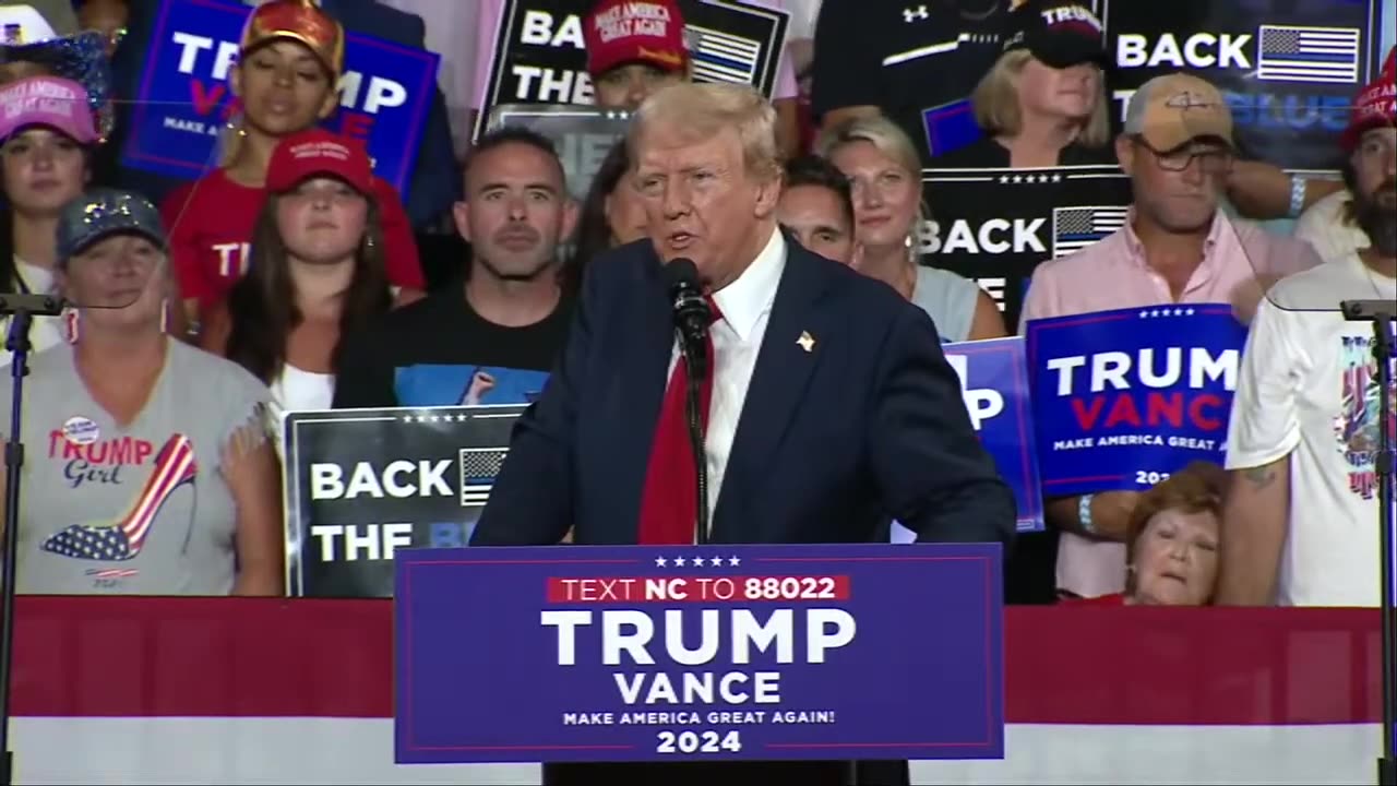 Donald Trump speaks at MAGA rally in North Carolina