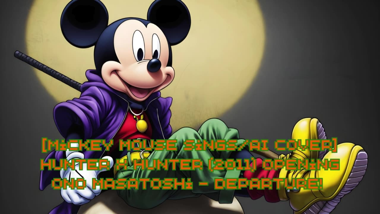 [Mickey Mouse sings/AI Cover] Hunter x Hunter (2011) ハンター×ハンター Opening Ono Masatoshi - departure!