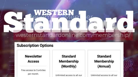 Become a Western Standard Member...