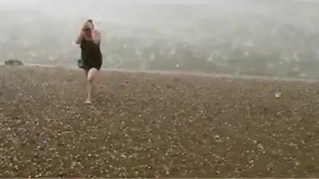 The strongest hail in Novosibirsk Russia