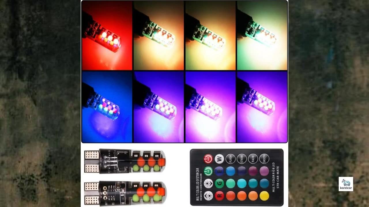 Review - Car T10 RGB LED Bulb Width Light with Remote Control