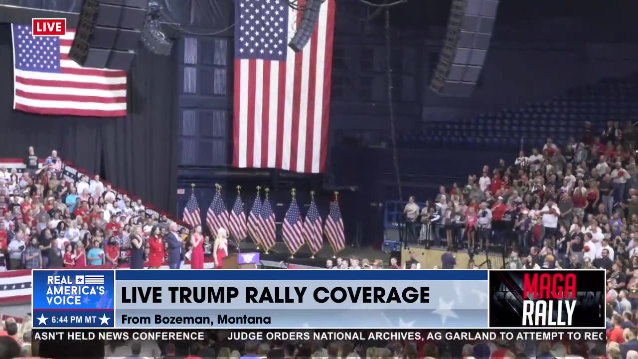 National Anthem At Trump Rally In Bozeman, MT