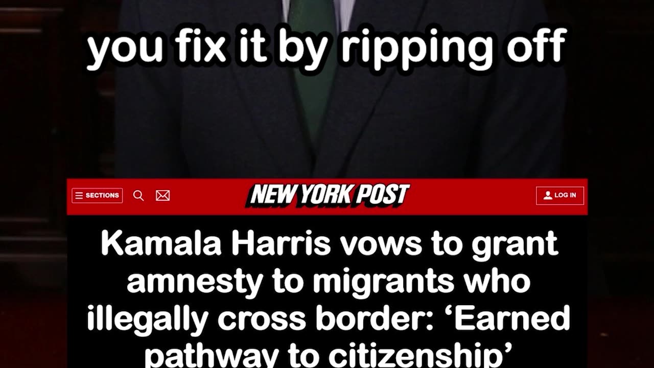 Kamala Harris to Grant Amnesty to Migrants who Illegally Cross Border