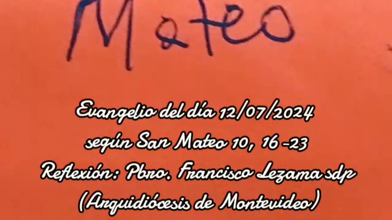 Evangelio del día 12/06/2024 según San Mateo 10, 16-23 - Pbro. Francisco Lezama sdb