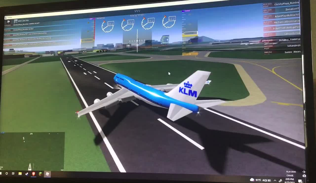 Landing in Flightline (Roblox)