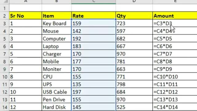 Excel short trick