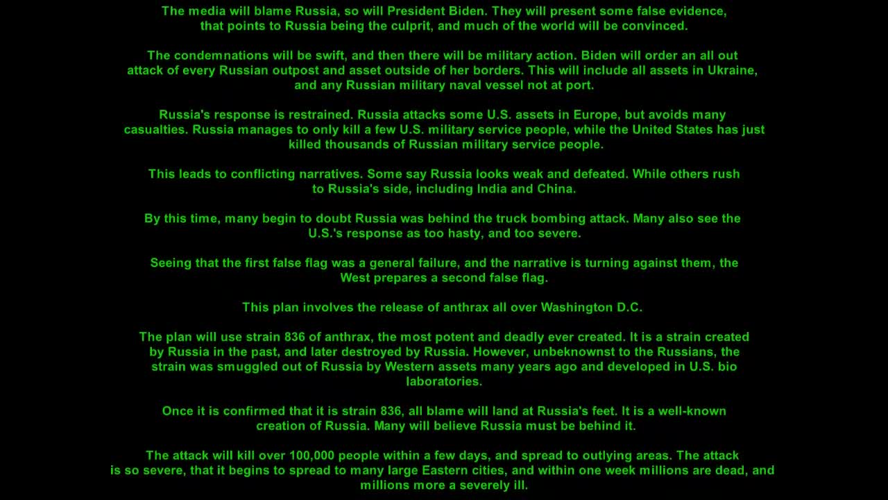 EVENT 1 - April 18, 2022 - NYC FALSE FLAG BOMBING