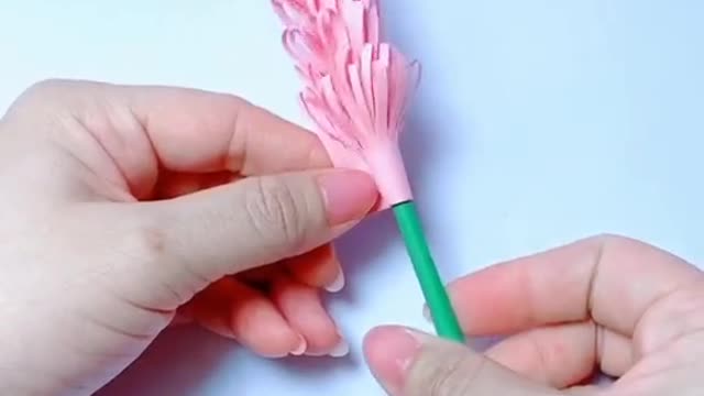 The simplest hand-made flower is easy to see