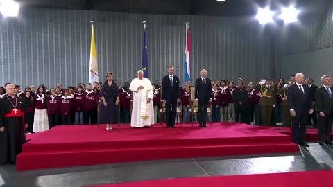 Pope Francis arrives in Luxembourg in rare Europe trip