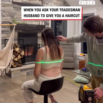 Lad has hack to cut gfs hair