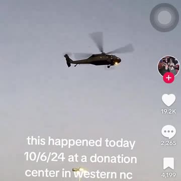 U.S. Military Helicopter Destroys Volunteer Donation Site (Burnsville, North Carolina)